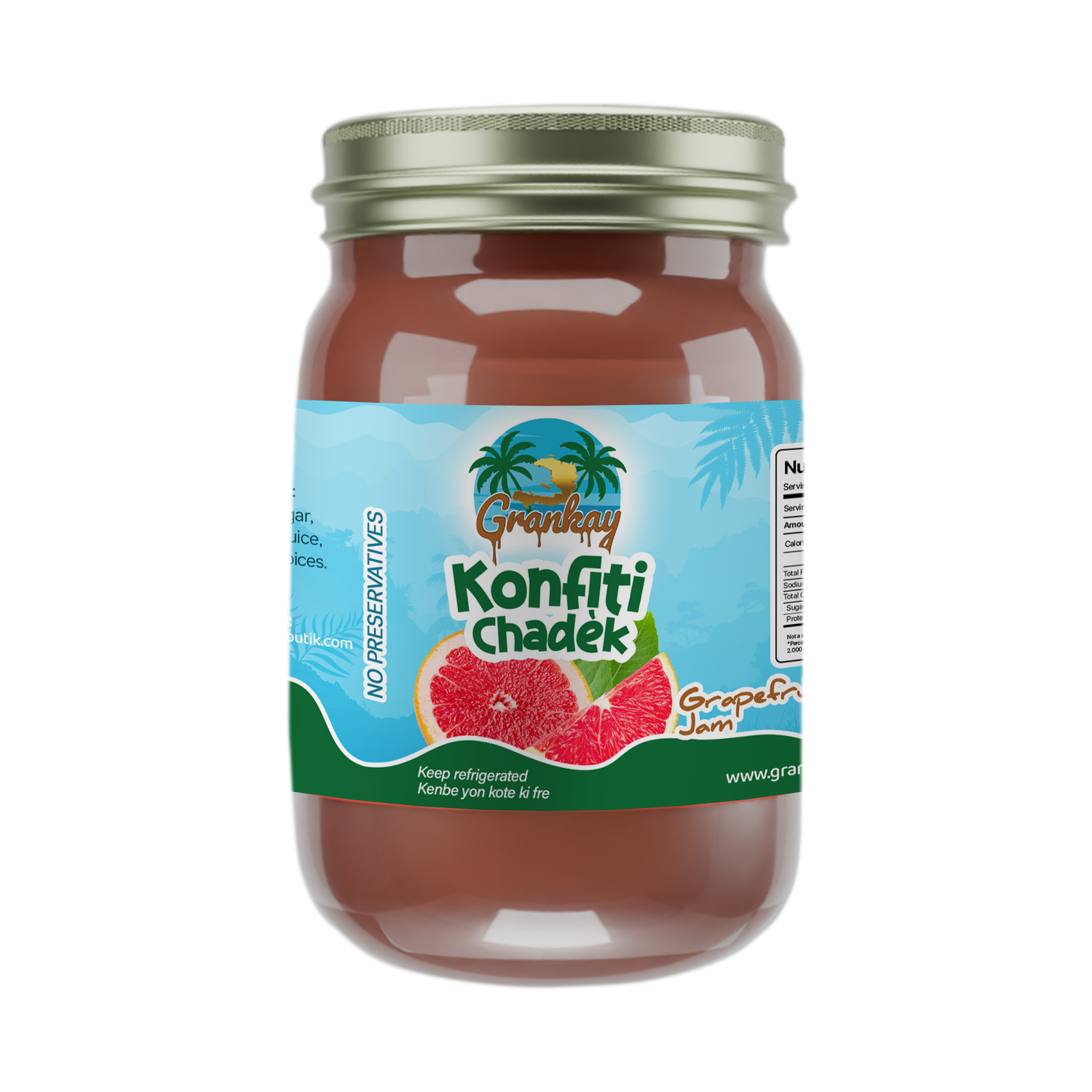 Konfiti Chadek Haitian Grapefruit Jam jar